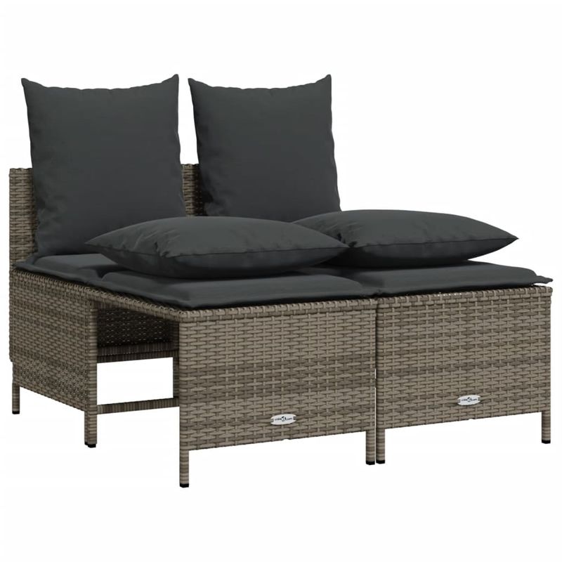 Casa si Gradina - Gradina si terasa - Mobilier exterior - Seturi mobila gradina - Set canapea de gradina cu perne, 5 piese, gri, poliratan - Infinity.ro