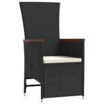 Casa si Gradina - Gradina si terasa - Mobilier exterior - Seturi mobila gradina - Set mobilier de exterior cu perne, 11 piese, negru, poliratan - Infinity.ro