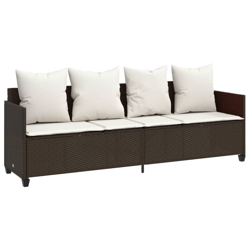 Casa si Gradina - Gradina si terasa - Mobilier exterior - Seturi mobila gradina - Set canapele de gradina cu perne, 5 piese, maro, poliratan - Infinity.ro