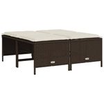 Casa si Gradina - Gradina si terasa - Mobilier exterior - Seturi mobila gradina - Set canapele de gradina cu perne, 5 piese, maro, poliratan - Infinity.ro