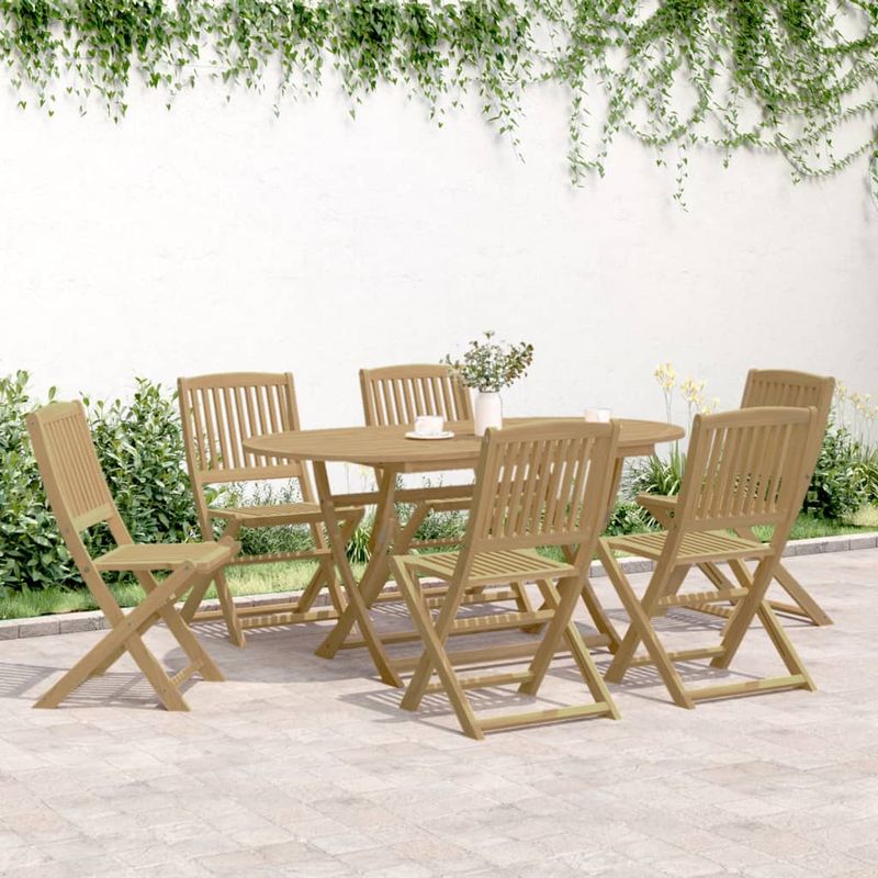 Casa si Gradina - Gradina si terasa - Mobilier exterior - Seturi mobila gradina - Set mobilier de gradina, 7 piese, lemn masiv de acacia - Infinity.ro