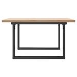 Casa si Gradina - Mobilier - Mese si birouri - Masute de cafea - Masa de cafea, cadru O, 80x80x45,5 cm, lemn masiv pin si fonta - Infinity.ro