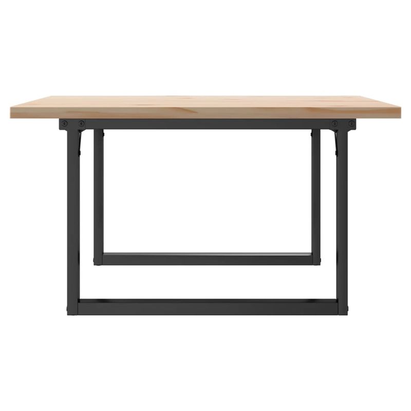 Casa si Gradina - Mobilier - Mese si birouri - Masute de cafea - Masa de cafea, cadru O, 80x80x45,5 cm, lemn masiv pin si fonta - Infinity.ro