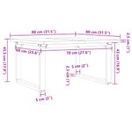 Casa si Gradina - Mobilier - Mese si birouri - Masute de cafea - Masa de cafea, cadru O, 80x80x45,5 cm, lemn masiv pin si fonta - Infinity.ro