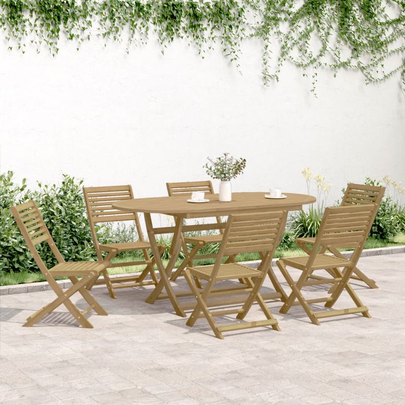 Casa si Gradina - Gradina si terasa - Mobilier exterior - Scaune si sezlonguri gradina - Scaune gradina pliante 6 buc. 48,5x61,5x87 cm lemn masiv acacia - Infinity.ro