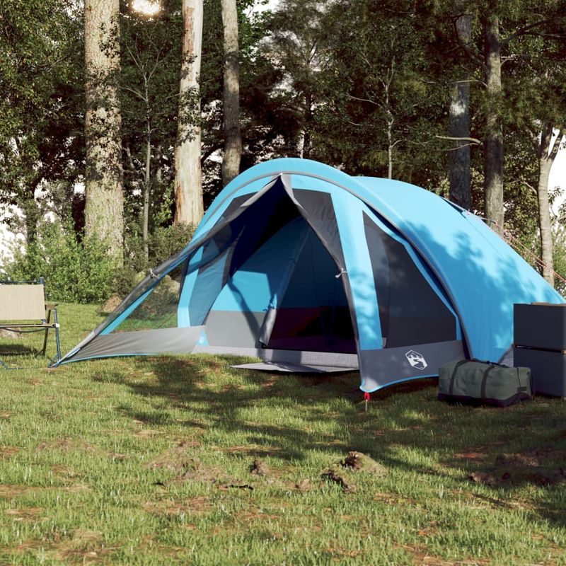 Sport si Outdoor - Camping - Corturi camping - Cort de camping, 4 persoane, albastru, impermeabil - Infinity.ro