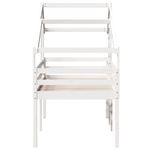 Casa si Gradina - Mobilier - Paturi si accesorii - Paturi - Pat inalt cu acoperis, alb, 90x190 cm, lemn masiv de pin - Infinity.ro
