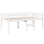 Casa si Gradina - Mobilier - Paturi si accesorii - Paturi - Pat inalt cu acoperis, alb, 90x190 cm, lemn masiv de pin - Infinity.ro