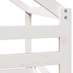 Casa si Gradina - Mobilier - Paturi si accesorii - Paturi - Pat inalt cu acoperis, alb, 90x190 cm, lemn masiv de pin - Infinity.ro