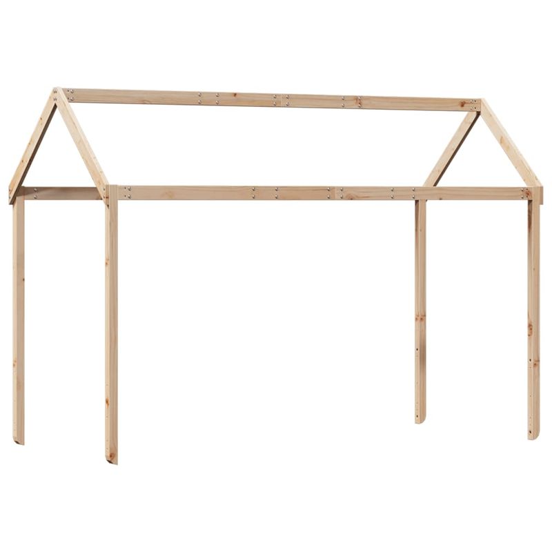 Casa si Gradina - Mobilier - Paturi si accesorii - Paturi - Pat supraetajat cu acoperis, alb, 90x200 cm, lemn masiv de pin - Infinity.ro