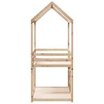 Casa si Gradina - Mobilier - Paturi si accesorii - Paturi - Pat supraetajat cu acoperis, alb, 90x200 cm, lemn masiv de pin - Infinity.ro