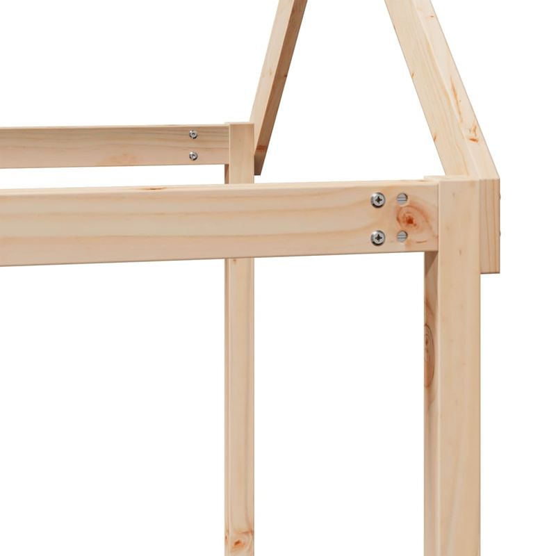 Casa si Gradina - Mobilier - Paturi si accesorii - Paturi - Pat supraetajat cu acoperis, alb, 90x200 cm, lemn masiv de pin - Infinity.ro