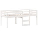 Casa si Gradina - Mobilier - Paturi si accesorii - Paturi - Pat inalt cu acoperis, alb, 80x200 cm, lemn masiv de pin - Infinity.ro