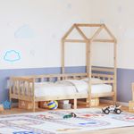 Casa si Gradina - Mobilier - Paturi si accesorii - Paturi - Pat de zi cu acoperis, 80x200 cm, lemn masiv de pin - Infinity.ro