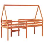 Casa si Gradina - Mobilier - Paturi si accesorii - Paturi - Pat inalt de dormitor, maro ceruit, 90x190cm, lemn masiv de pin - Infinity.ro