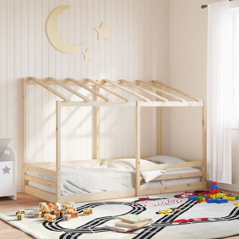 Casa si Gradina - Mobilier - Paturi si accesorii - Paturi - Acoperis pat de copii, 100x200 cm, lemn masiv de pin - Infinity.ro