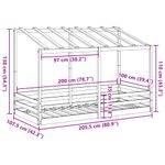 Casa si Gradina - Mobilier - Paturi si accesorii - Paturi - Acoperis pat de copii, 100x200 cm, lemn masiv de pin - Infinity.ro