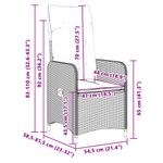 Casa si Gradina - Gradina si terasa - Mobilier exterior - Scaune si sezlonguri gradina - Scaun de gradina rabatabil cu perne, maro, poliratan - Infinity.ro