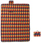 Sport si Outdoor - Camping - Accesorii camping si drumetii - Patura picnic pliabila, carouri multicolor, 200x150 cm catifea - Infinity.ro