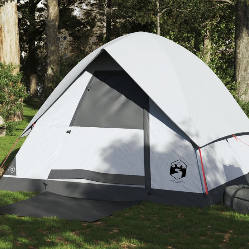 Sport si Outdoor - Camping - Corturi camping - Cort camping cupola 4 persoane alb, tesatura opaca, impermeabil - Infinity.ro