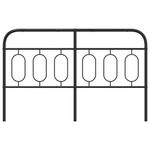 Casa si Gradina - Mobilier - Paturi si accesorii - Accesorii paturi - Tablie de pat metalica, negru, 137 cm - Infinity.ro