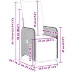Casa si Gradina - Gradina si terasa - Mobilier exterior - Scaune si sezlonguri gradina - Scaun de gradina rabatabil cu perne, negru, poliratan - Infinity.ro
