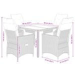 Casa si Gradina - Gradina si terasa - Mobilier exterior - Seturi mobila gradina - Set mobilier de gradina, 5 piese, cu perne, maro, poliratan - Infinity.ro