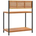 Casa si Gradina - Gradinarit si plante - Plante si ghivece - Ghivece si suporturi - Masa de lucru de gradina 90x50x110 cm lemn masiv acacia si otel - Infinity.ro