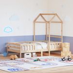 Casa si Gradina - Mobilier - Paturi si accesorii - Paturi - Cadru de pat cu acoperis, 100x200 cm, lemn masiv de pin - Infinity.ro