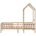 Casa si Gradina - Mobilier - Paturi si accesorii - Paturi - Cadru de pat cu acoperis, 100x200 cm, lemn masiv de pin - Infinity.ro