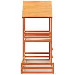 Casa si Gradina - Mobilier - Paturi si accesorii - Paturi - Pat supraetajat cu acoperis maro ceruit 80x200cm lemn masiv pin - Infinity.ro