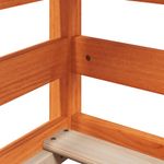 Casa si Gradina - Mobilier - Paturi si accesorii - Paturi - Pat supraetajat cu acoperis maro ceruit 80x200cm lemn masiv pin - Infinity.ro