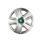 Auto si Moto - Anvelope si jante - Accesorii roti - Capace roti - Set 4 capace roti pentru Skoda nou verde, model Esprit gri, R16, Skoda - Infinity.ro