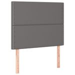 Casa si Gradina - Mobilier - Paturi si accesorii - Paturi - Pat box spring cu saltea, gri, 120x200 cm, piele ecologica - Infinity.ro