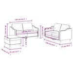 Casa si Gradina - Mobilier - Seturi de mobilier - Seturi living - Set de canapele cu perne, 3 piese, gri inchis, textil - Infinity.ro