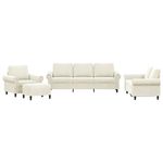 Casa si Gradina - Mobilier - Seturi de mobilier - Seturi living - Set de canapele cu perne, 4 piese, crem, catifea - Infinity.ro