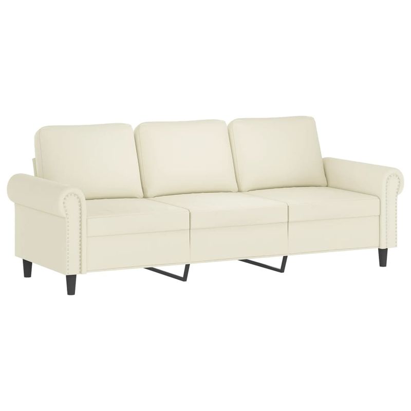 Casa si Gradina - Mobilier - Seturi de mobilier - Seturi living - Set de canapele cu perne, 4 piese, crem, catifea - Infinity.ro