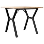 Casa si Gradina - Mobilier - Mese si birouri - Mese bucatarie si dining - Masa bucatarie, cadru Y, 90x90x75,5 cm lemn masiv pin si fonta - Infinity.ro