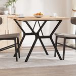 Casa si Gradina - Mobilier - Mese si birouri - Mese bucatarie si dining - Masa bucatarie, cadru Y, 90x90x75,5 cm lemn masiv pin si fonta - Infinity.ro