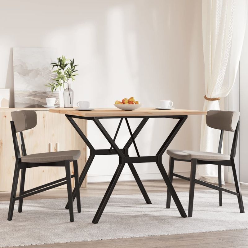 Casa si Gradina - Mobilier - Mese si birouri - Mese bucatarie si dining - Masa bucatarie, cadru Y, 90x90x75,5 cm lemn masiv pin si fonta - Infinity.ro