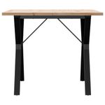 Casa si Gradina - Mobilier - Mese si birouri - Mese bucatarie si dining - Masa bucatarie, cadru Y, 90x90x75,5 cm lemn masiv pin si fonta - Infinity.ro