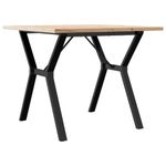 Casa si Gradina - Mobilier - Mese si birouri - Mese bucatarie si dining - Masa bucatarie, cadru Y, 90x90x75,5 cm lemn masiv pin si fonta - Infinity.ro
