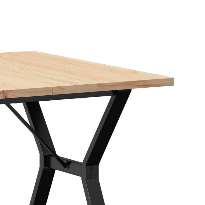 Casa si Gradina - Mobilier - Mese si birouri - Mese bucatarie si dining - Masa bucatarie, cadru Y, 90x90x75,5 cm lemn masiv pin si fonta - Infinity.ro