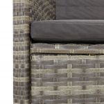 Casa si Gradina - Gradina si terasa - Mobilier exterior - Seturi mobila gradina - Set mobilier de gradina cu perne, 11 piese, gri, poliratan - Infinity.ro