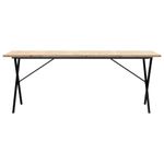 Casa si Gradina - Mobilier - Mese si birouri - Mese bucatarie si dining - Masa bucatarie, cadru X, 200x100x75,5cm lemn masiv pin si fonta - Infinity.ro