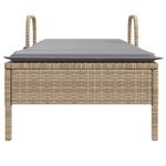 Casa si Gradina - Gradina si terasa - Mobilier exterior - Scaune si sezlonguri gradina - Sezlong cu roti si perna, bej, poliratan - Infinity.ro