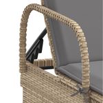 Casa si Gradina - Gradina si terasa - Mobilier exterior - Scaune si sezlonguri gradina - Sezlong cu roti si perna, bej, poliratan - Infinity.ro