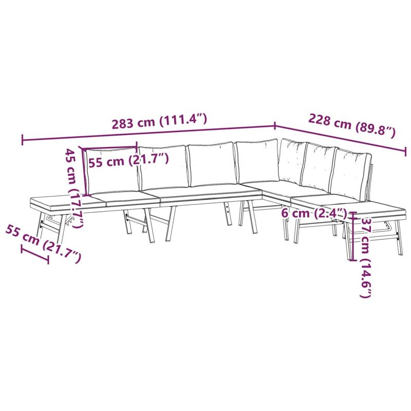 Casa si Gradina - Gradina si terasa - Mobilier exterior - Bancute de gradina - Banci de gradina cu perne 4 buc negru otel vopsit electrostatic - Infinity.ro