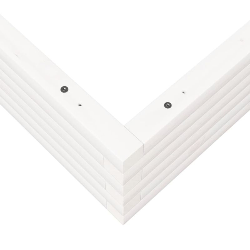 Casa si Gradina - Gradinarit si plante - Plante si ghivece - Ghivece si suporturi - Jardiniera de gradina, alb, 90x90x23 cm, lemn masiv de pin - Infinity.ro