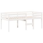 Casa si Gradina - Mobilier - Paturi si accesorii - Paturi - Pat inalt cu acoperis, alb, 90x190 cm, lemn masiv de pin - Infinity.ro